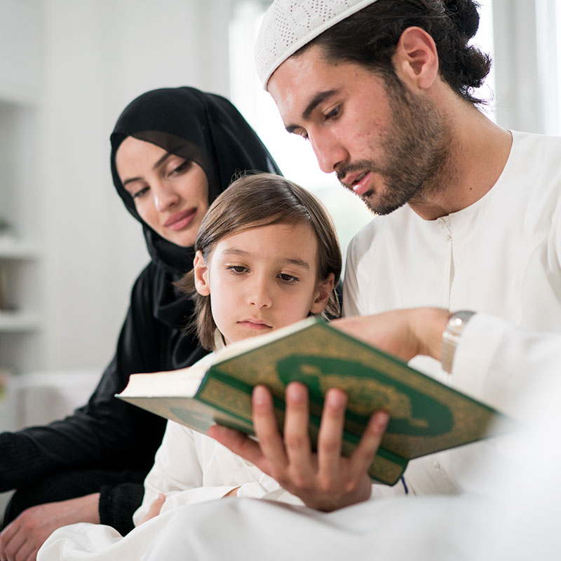 family reading form the Quran